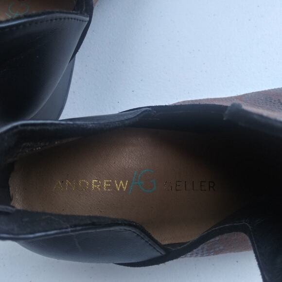 Andrew Geller Friona Block Heel Bootie Snakeskin Print Size 6.5 - Picture 6 of 10